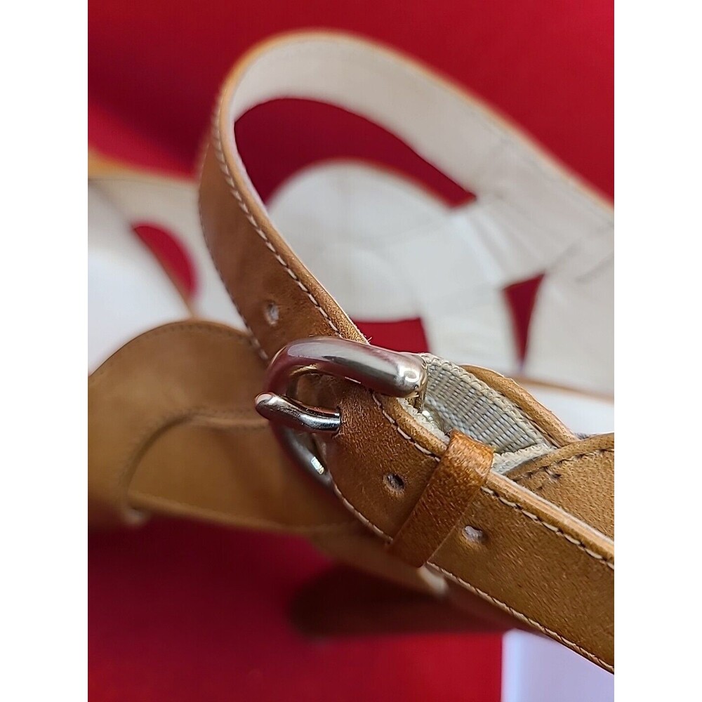 $298 Coach Tamara Vachetta Strappy Heels Women's Shoes Size US 8 M Natural - Picture 5 of 12